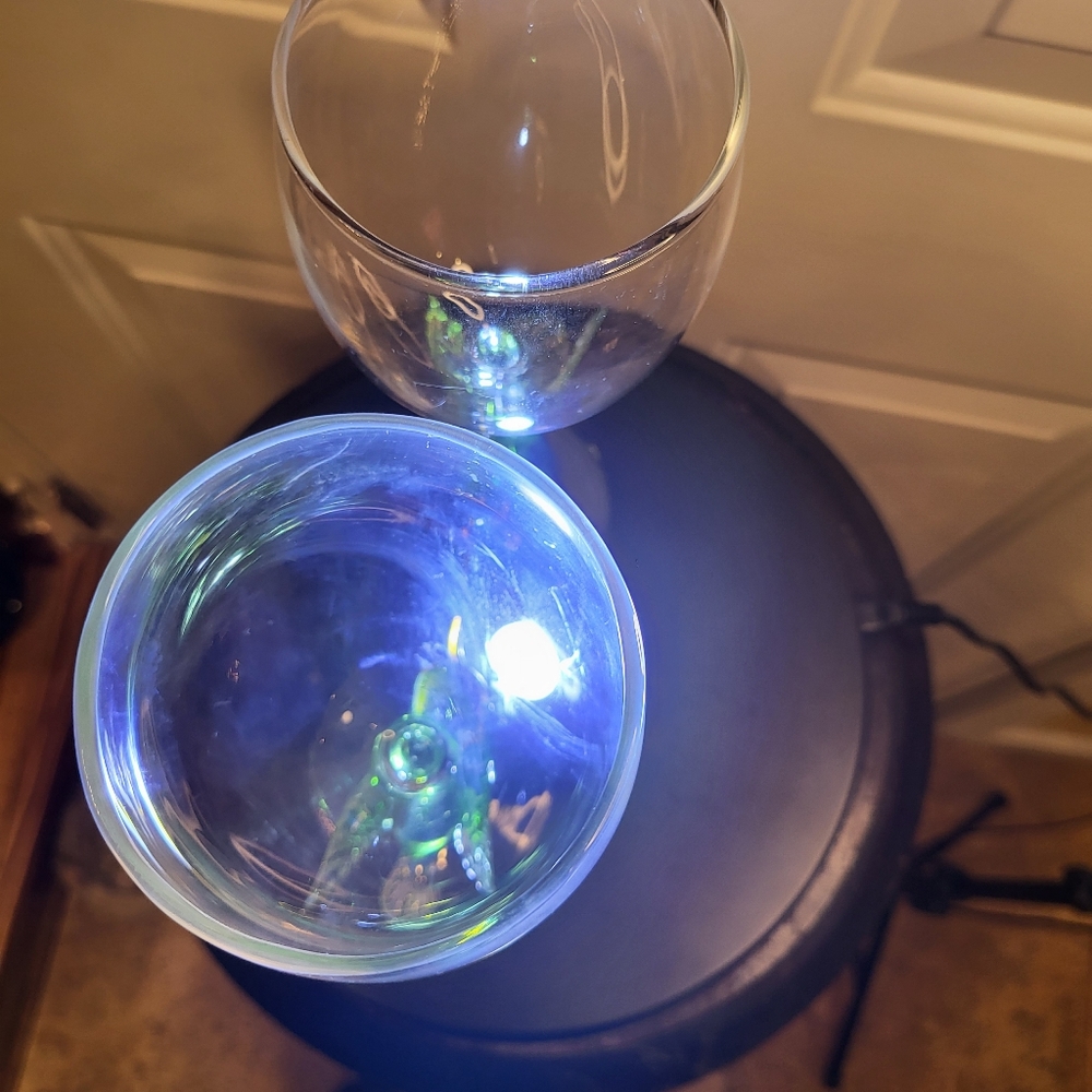 Artisan Hummingbird Colored Wine Glasses - Picture 9 of 16